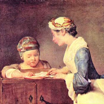 The Young Teacher by Jean Chardin