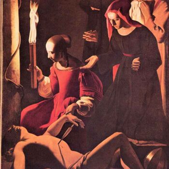 Lamentation of St. Sebastian by Irene [1] by La Tour
