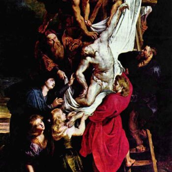 Cross, Triptych, Middle Panel of Crucifixion by Rubens