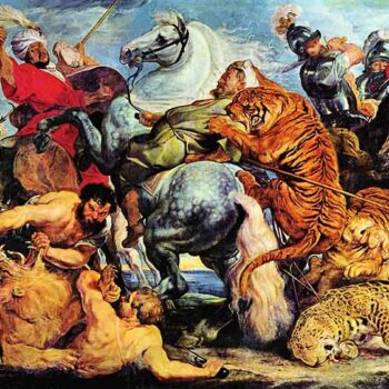 Lion and Tiger Hunting by Rubens