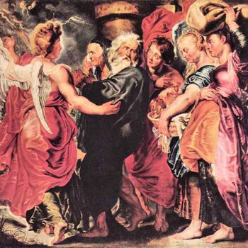 Lot with His Family to Leave Sodom by Rubens