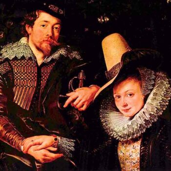 Self-Portrait of The Artist and His Wife, Isabella Brant by Rubens