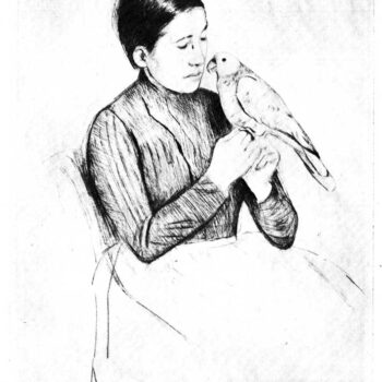 The Parrot by Cassatt