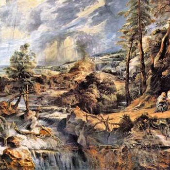 Thunderstorms Landscape with Philemon and Baucis by Rubens