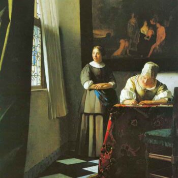 Woman with Messenger by Vermeer