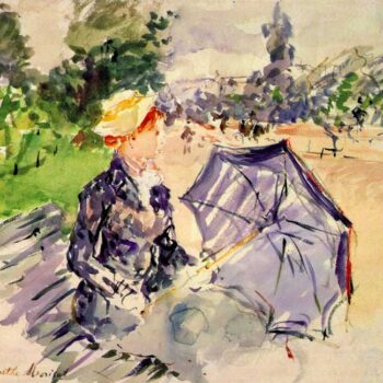 Woman in The Bois De Boulogne by Morisot