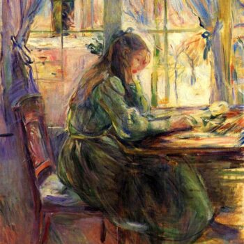 Young Girl Writing by Morisot