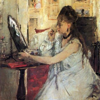 Young Woman Powdering Her Face by Morisot