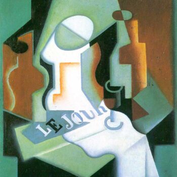 Bottle and Fruit Bowl [1] by Juan Gris