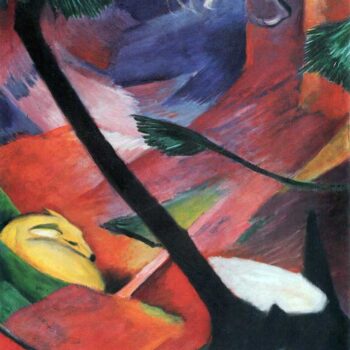 Deer in The Forest Ii by Franz Marc