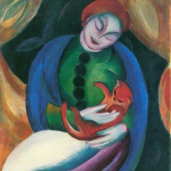 Girl with a Cat Ii by Franz Marc