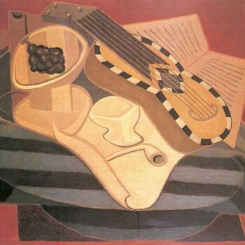 Guitar and Newspaper on a Table by Juan Gris