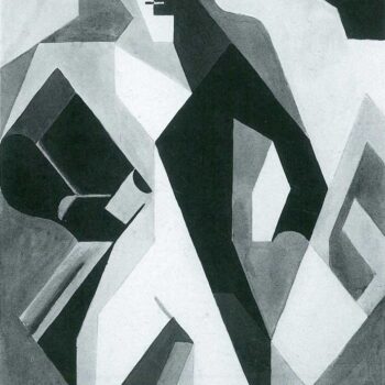 Harlequan with Stool by Juan Gris