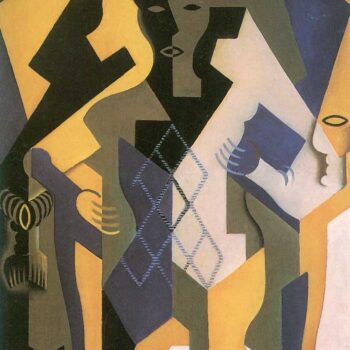 Harlequin with Table by Juan Gris