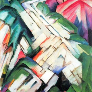 Mountains - Landscape by Franz Marc