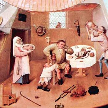 Table with Scenes of The Seven Deadly Sins Detail by Bosch