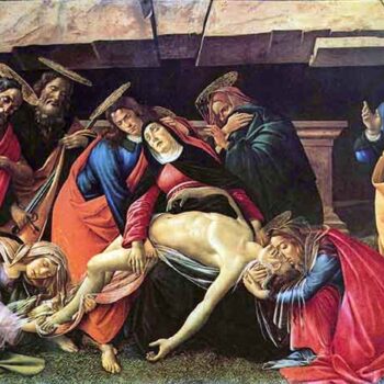 Lamentation of Christ Detail by Botticelli