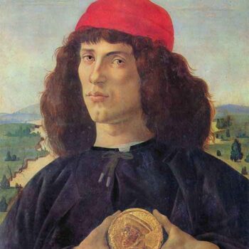 Portrait of a Man with a Medal of Cosimo The Elder by Botticelli
