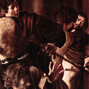 Martyrdom of St. Matthew Detail 4 by Caravaggio