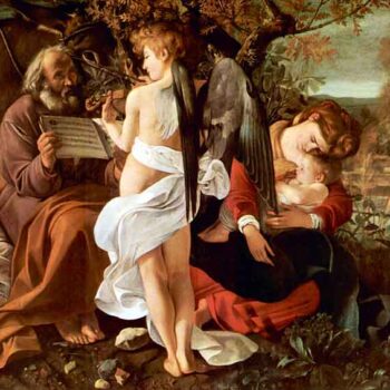 Resting on The Flight Into Egypt by Caravaggio
