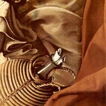 Resting on The Flight Into Egypt Detail 3 by Caravaggio
