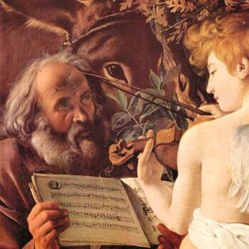 Resting on The Flight Into Egypt Detail by Caravaggio