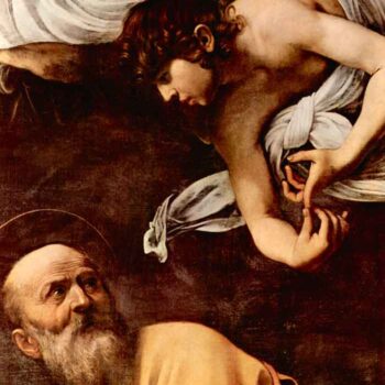 St. Matthew and The Angel Detail by Caravaggio