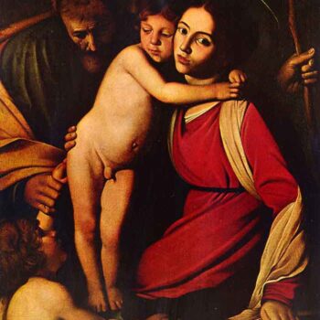 The Holy Family with John The Baptist by Caravaggio