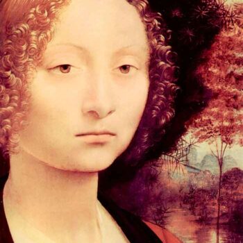 Portrait of a Dame (Ginevra Benci) Detail by Da Vinci