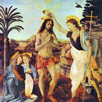 The Baptism of Christ by Da Vinci