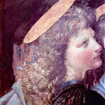 The Baptism of Christ Detail by Da Vinci