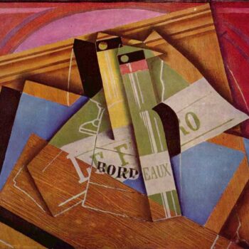 Still Life with Bordeau Winde by Juan Gris