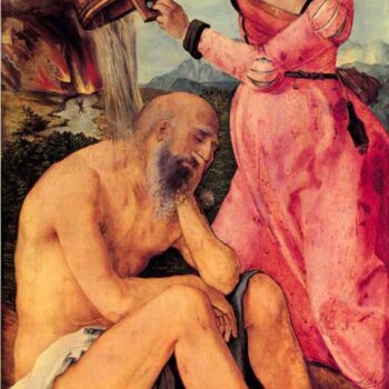 Job Mocked by His Wife by Durer