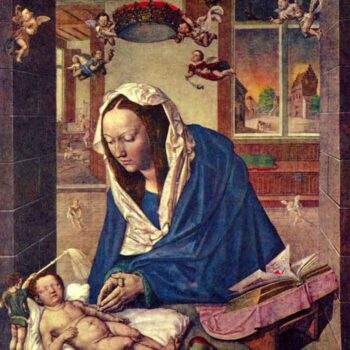 Marie Altar, Middle Picture, Scene - Mary with Child by Durer