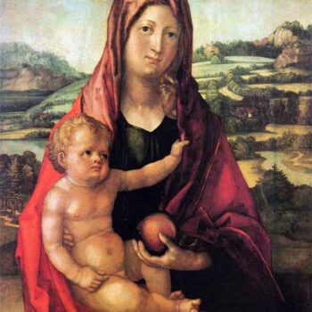 Mary with Child Against a Landscape by Durer