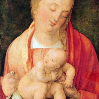 Mary with The Child Squatting by Durer