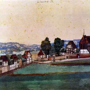 Nuremberg, Suburb with a Church and Cemetery from North by Durer