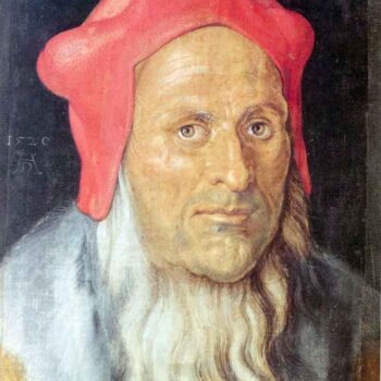 Portrait of a Bearded Man with Red Cap by Durer