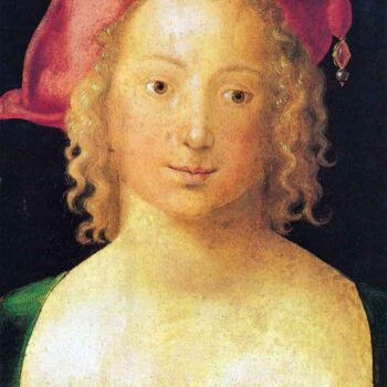 Portrait of a Young Girl with a Red Beret by Durer