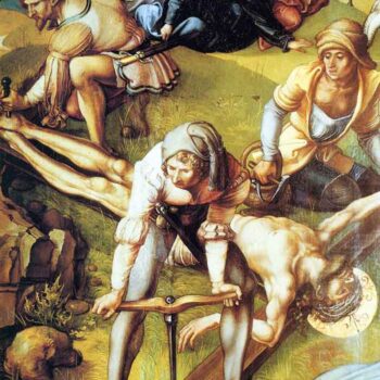 The Seven Mary's Pain - Nailing on The Cross by Durer