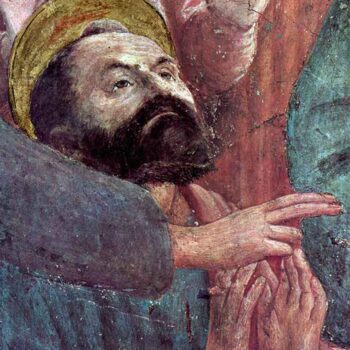 Brancacci Chapel - Awakening Theophilus' Son by Masaccio