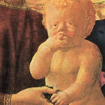 St. Anne, Central Table - The Virgin and Child, Detail of The Child by Masaccio