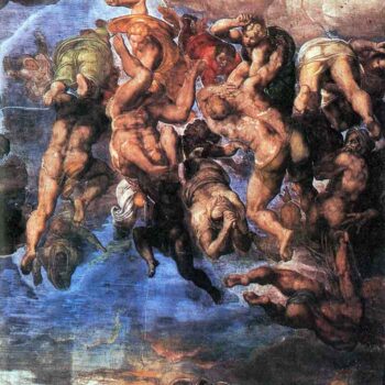 A Group Fighting Damned by Michelangelo