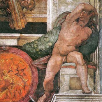 Above The Prophet Jessaja by Michelangelo