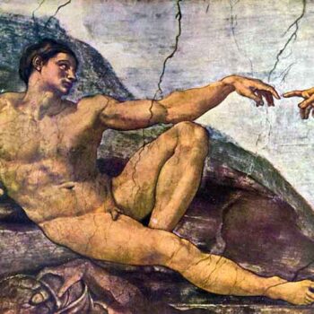 Creation of Adam Detail by Michelangelo