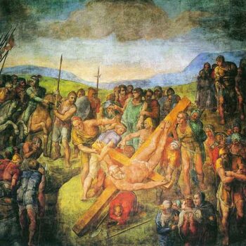 Crucifixion of Peter by Michelangelo