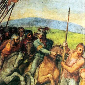 Crucifixion of Peter Detail by Michelangelo