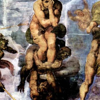Damned with Figures of The Underworld by Michelangelo