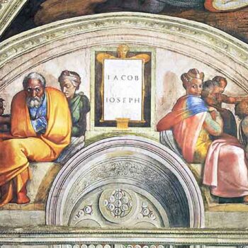 The Ancestors of Christ - Jacob and Joseph by Michelangelo