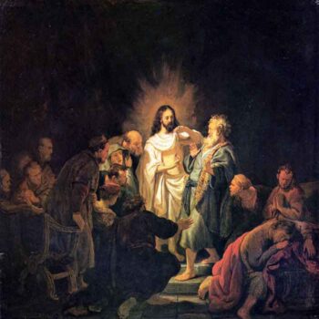 The Unbelieving Thomas [1] by Rembrandt